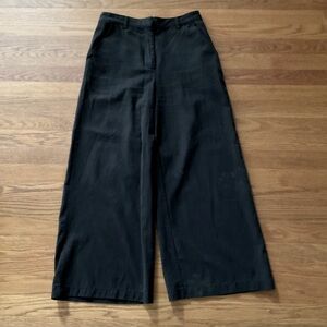 WHO WHAT WEAR  Black Wide Leg Pants Cotton / Tensel Fabric, Women’s Size 6